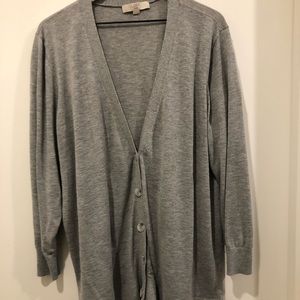 Loft plus gray boyfriend cardigan sz 24/26